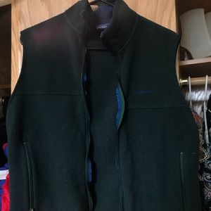 Patagonia Green + blue fleece vest